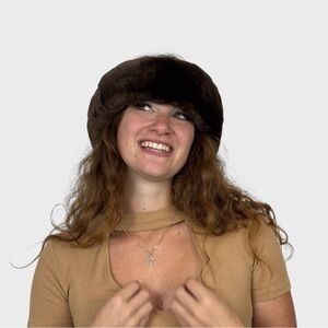 Luxurious Dark Brown Fur Headband